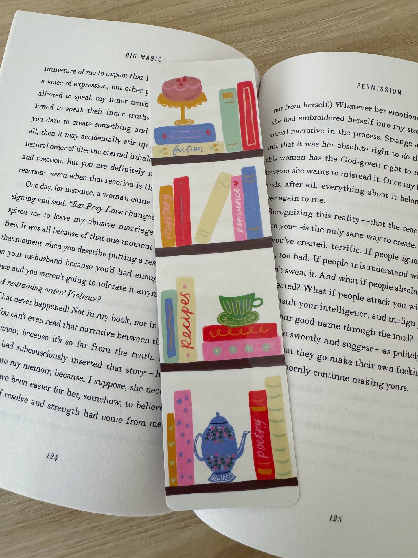 Coffeeshop Bookshelf Bookmark