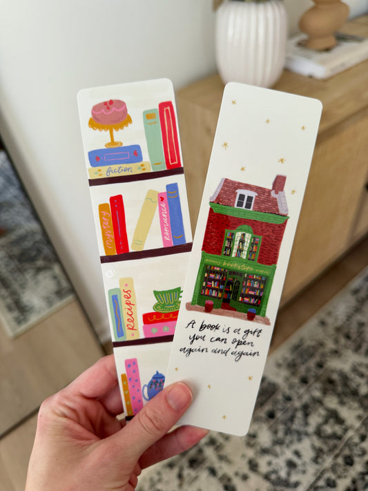 Bookstore and Bookshelf Bookmarks (Set of 2)