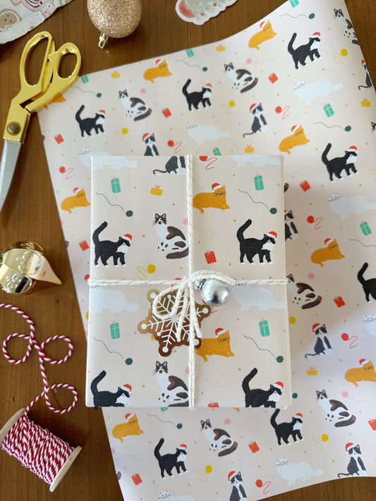 Cat Christmas Wrapping Paper