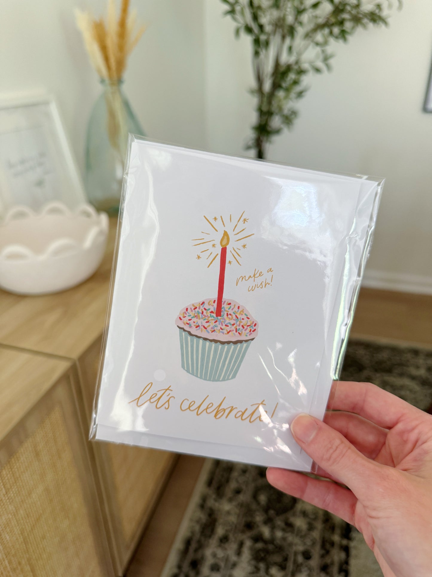 Let's Celebrate Cupcake Birthday Card