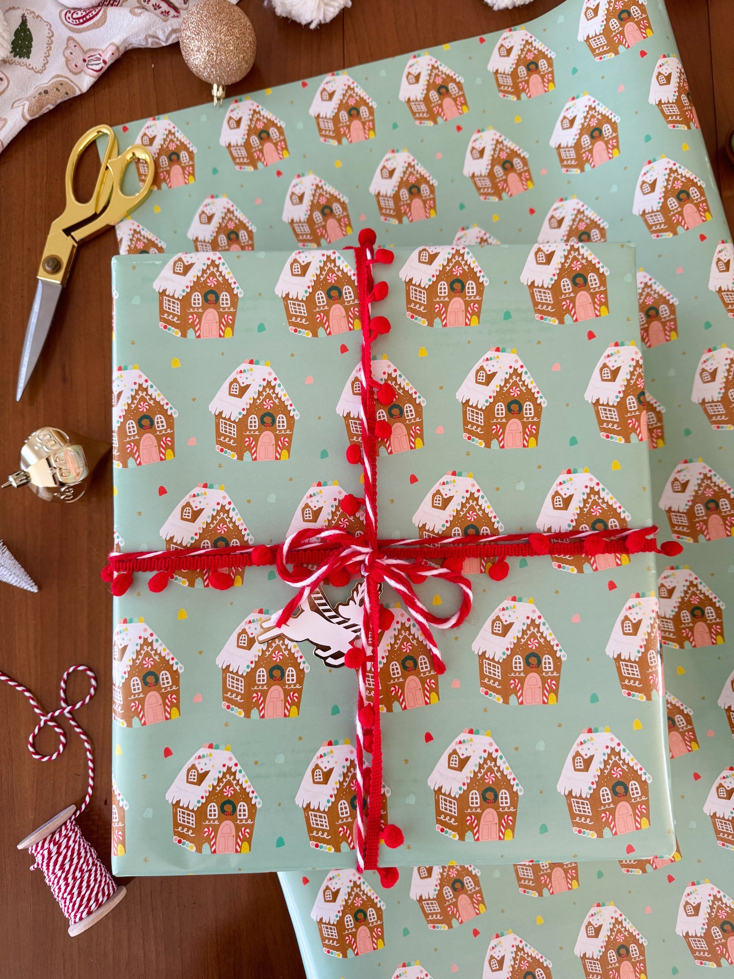 Gingerbread House Christmas Wrapping Paper