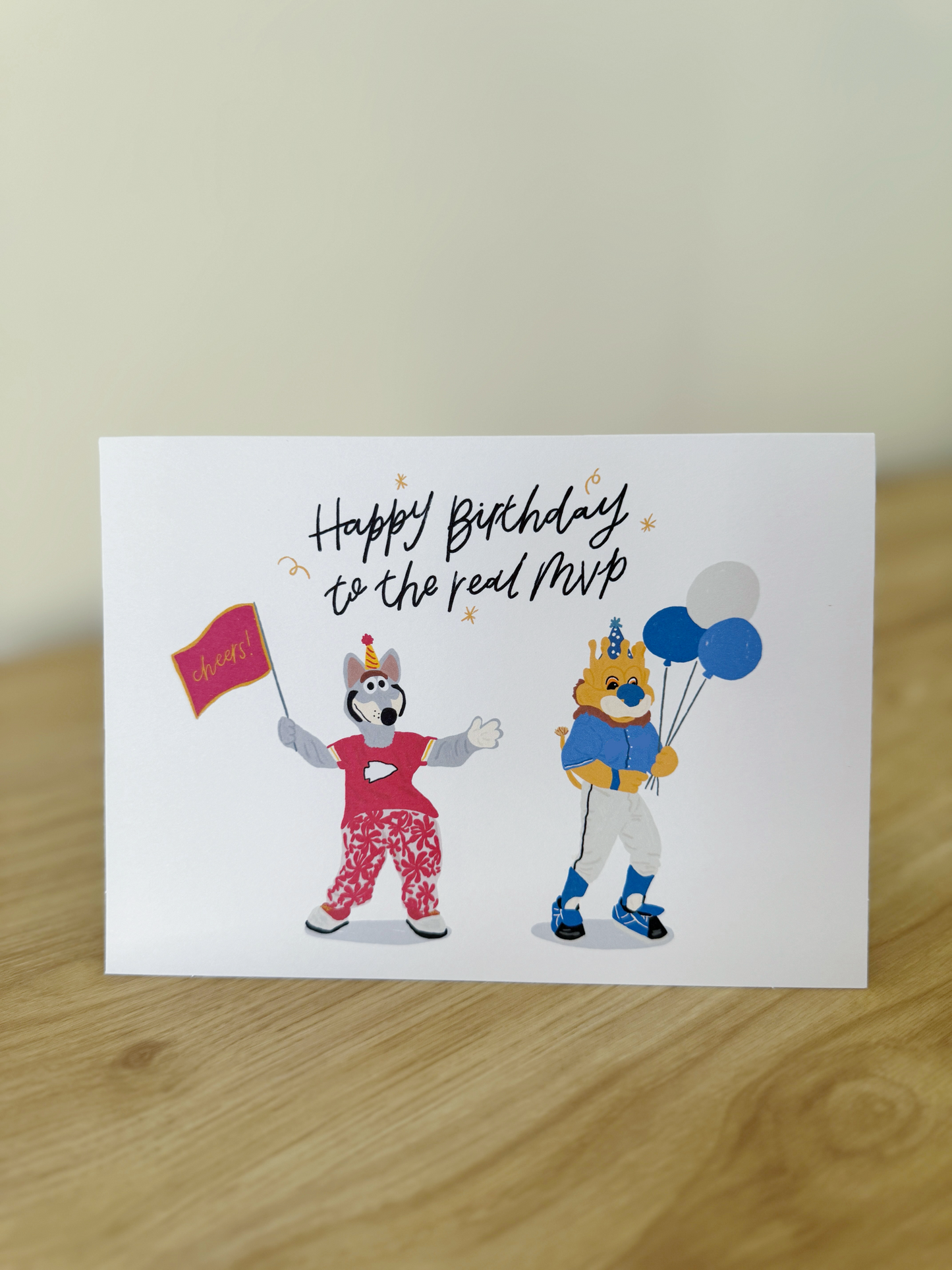 KC Wolf and Slugger Birthday Card