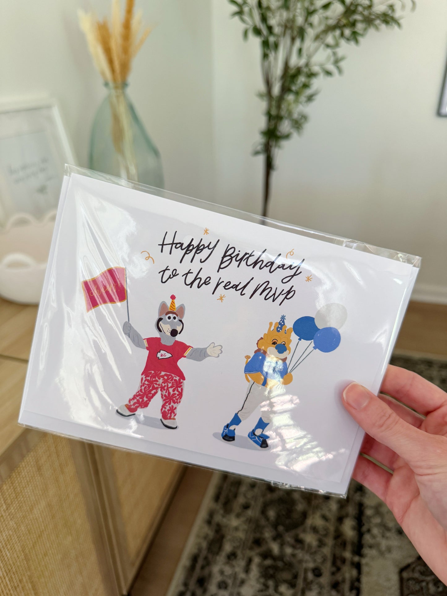 KC Wolf and Slugger Birthday Card